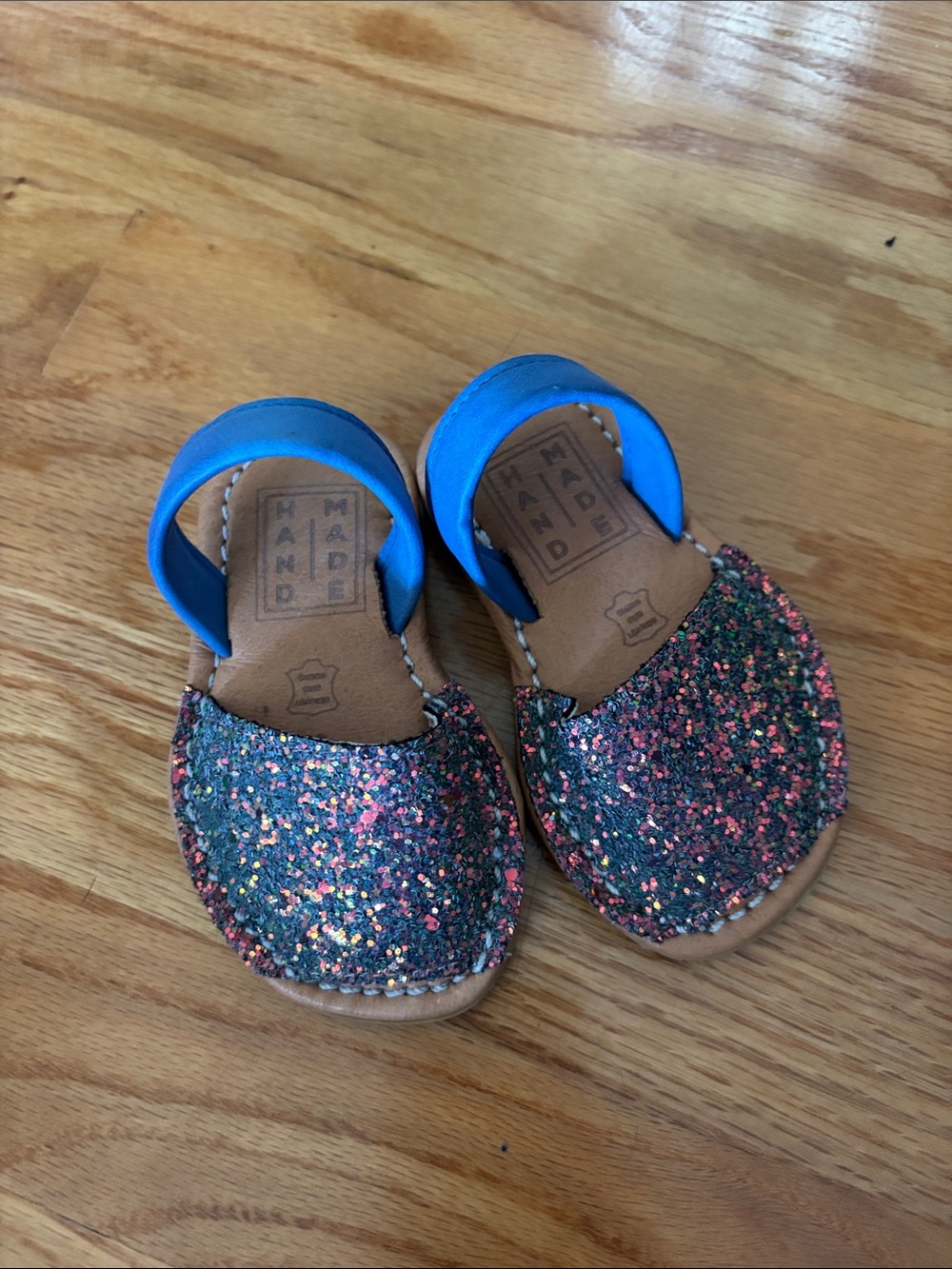 Hand made leather baby shoes
